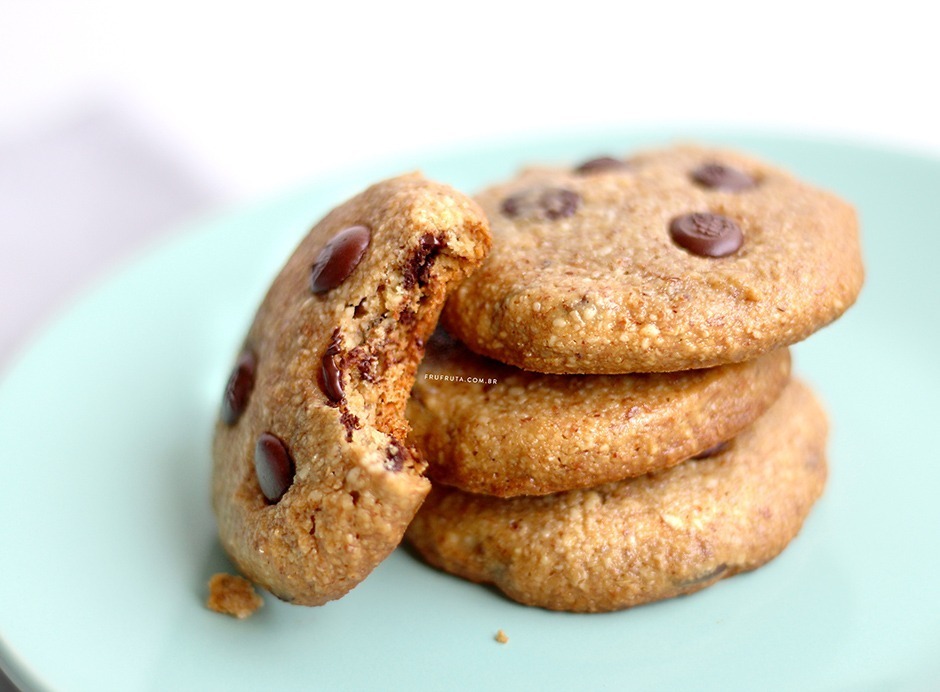 Cookies de Amêndoas, mel e chocolate. Só 5 ingredientes! Sem Glúten, Sem Leite e Sem ovos | Receita | Pati Bianco | Fru-fruta